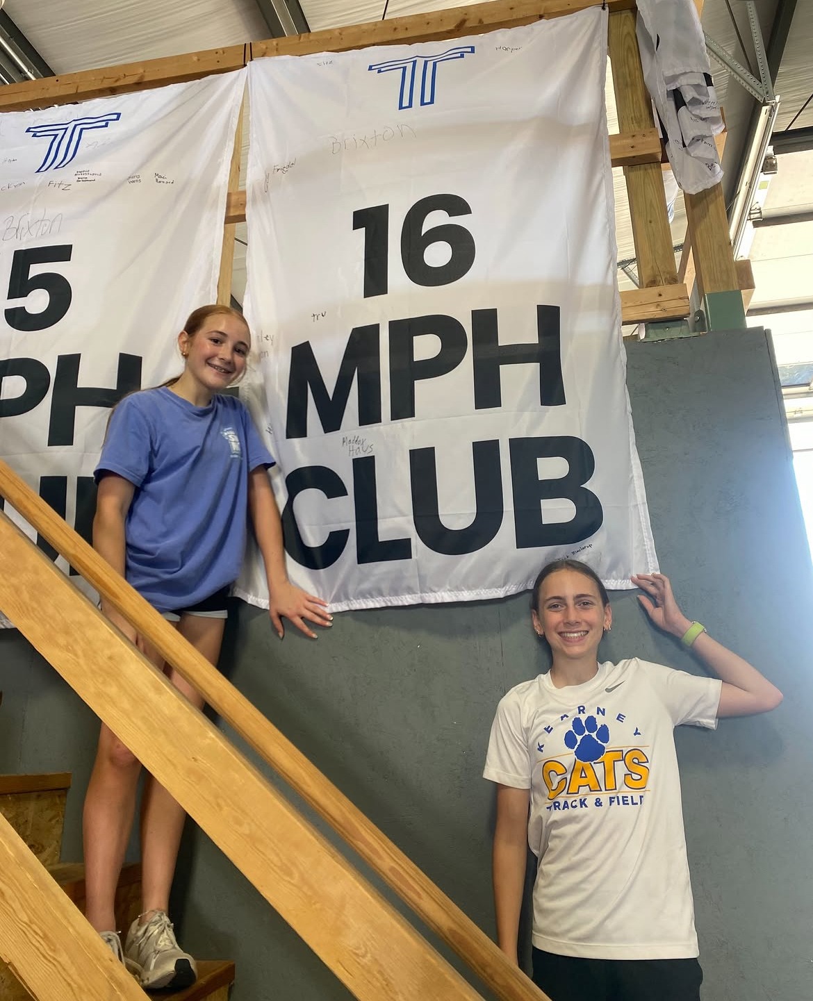 Athletes celebrating entry into the 16 MPH Club