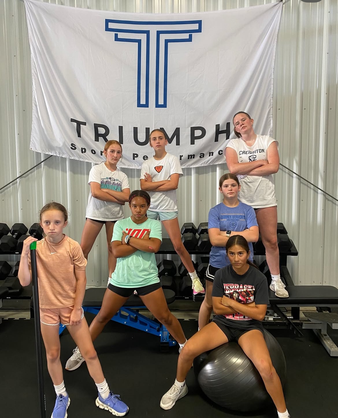 Youth training group inside Triumph