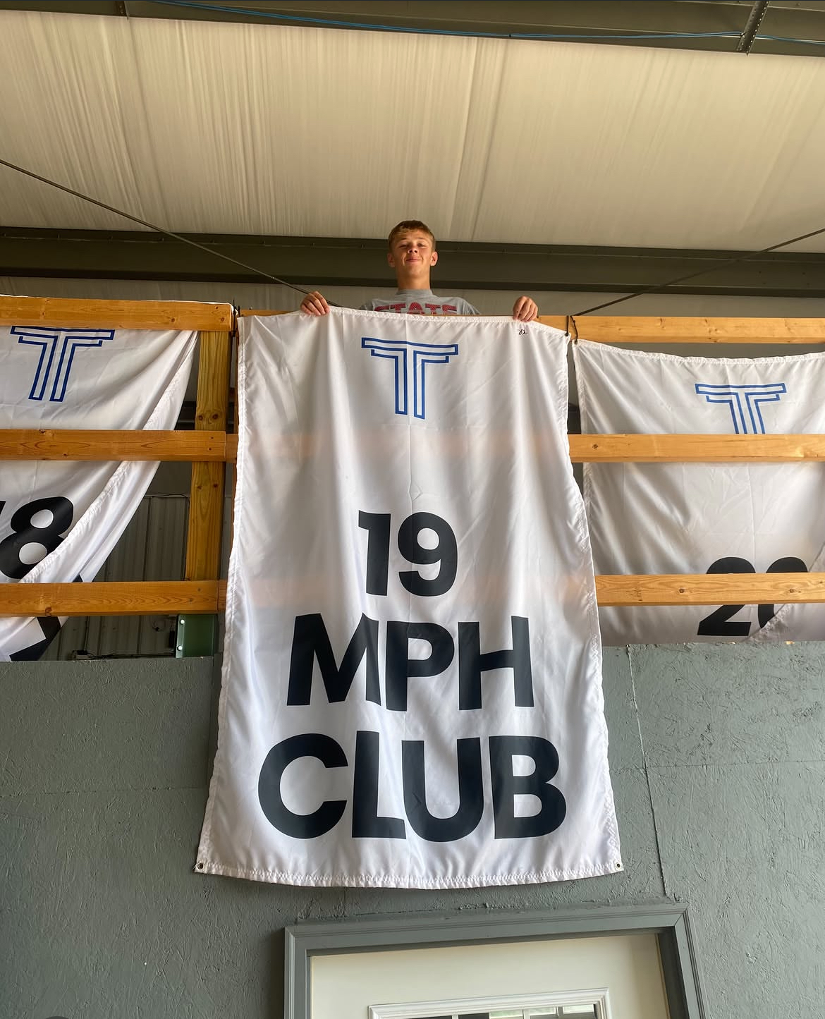 Athlete celebrating entry into the 19 MPH Club