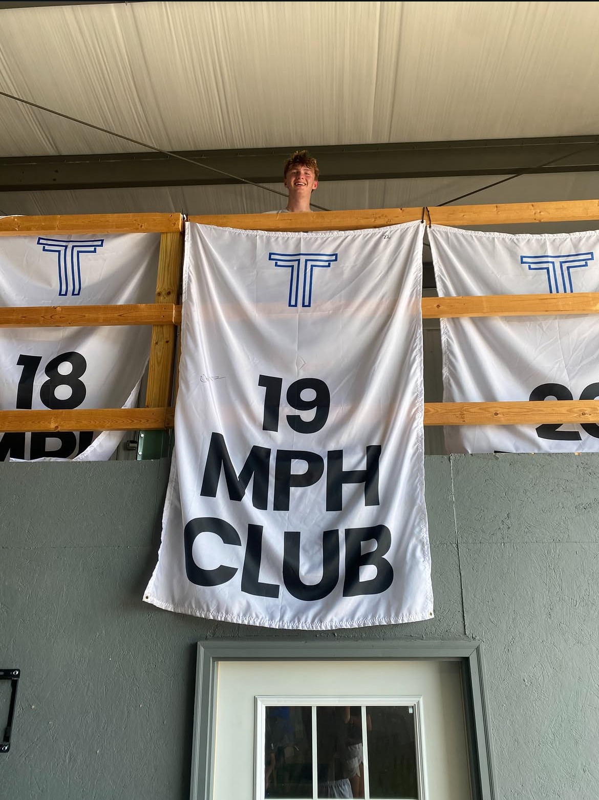 Athlete recognized on the Triumph speed wall