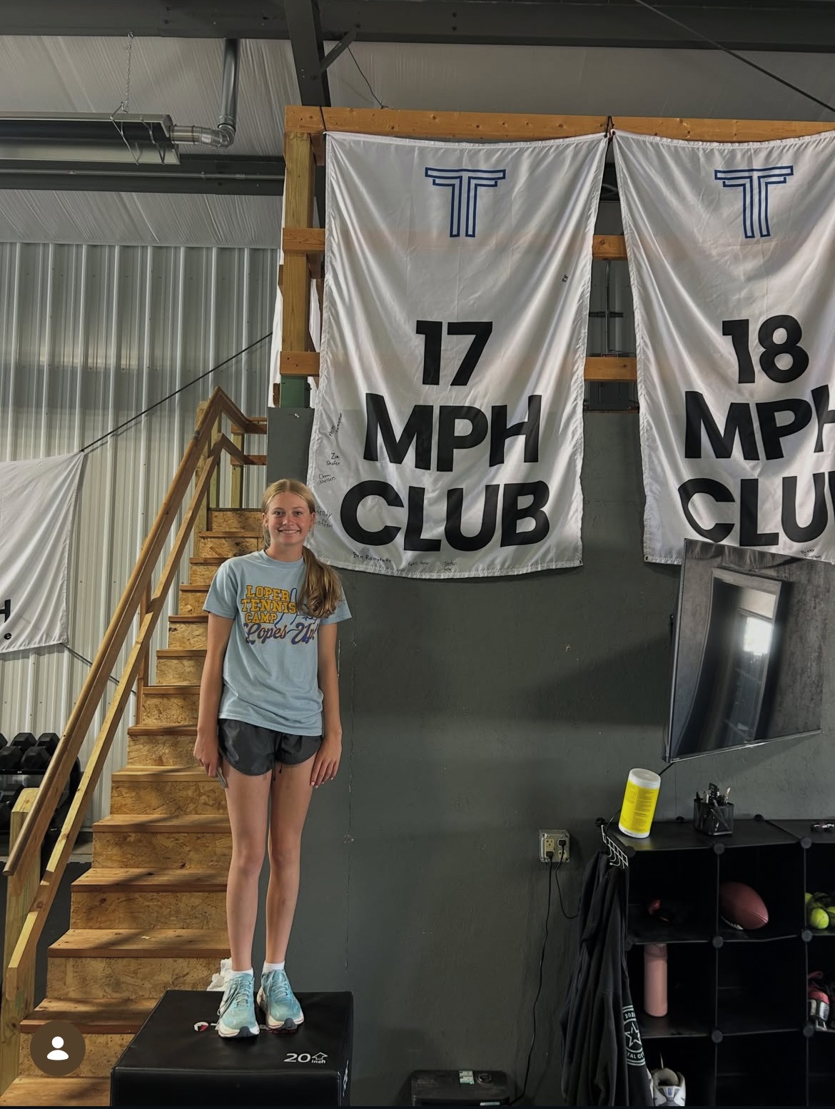 Athlete celebrating entry into the 17 MPH Club