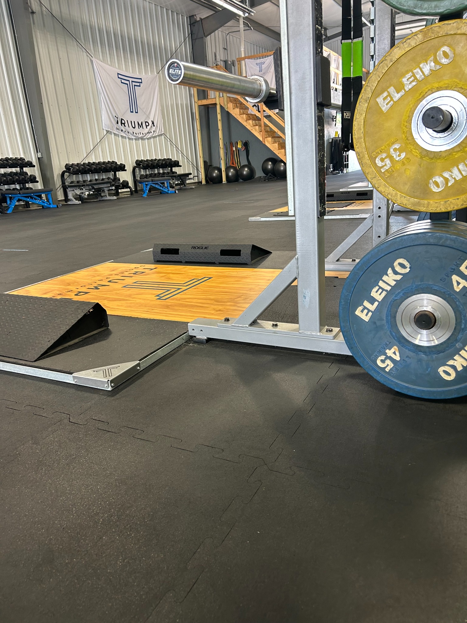 Triumph weight room and athlete training space